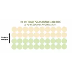 Kit Adesivo de Parede 40 Bolinhas Diversas - Papel de Parede Infantil (MOD-BOL01) na internet