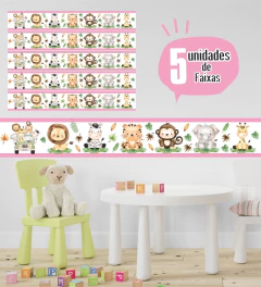 Imagem do Faixa Adesiva Decorativa Safari Bordinha Rosa