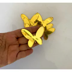 Kit 13 Borboletas em Acrílico Espelhado Dourado - Decoração Parede - Quartos - Brilhante Elegante e Moderno - comprar online