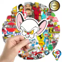 Adesivo Cérebro Pink Sticker Para Bike Skate Moto Capacete Carro Caminhão notbook