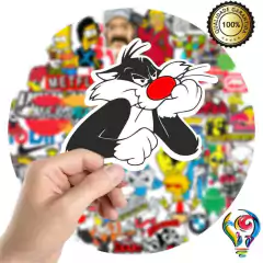 Adesivo Frajola Sticker Para Bike Skate Moto Capacete Carro Caminhão notbook