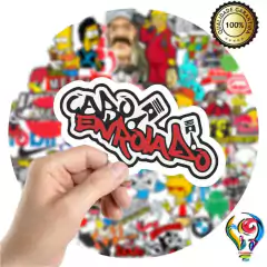 Adesivo Frase 2 Animado Sticker Para Bike Skate Moto Capacete Carro Caminhão notbook