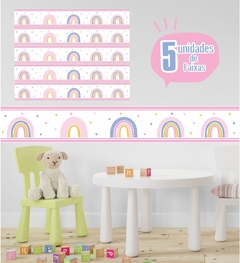 Faixa Adesiva Decorativa Arco Iris - Adesivo de Parede Infantil - Decoração Quarto de Menina - loja online