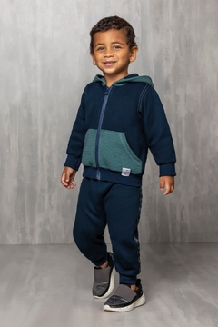 Conjunto jaqueta e calca em moletom felpado 173220