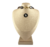 Colar Curto de Pedra Natural Ágata Marrom mesclada em dois formatos diferentes com fecho boia banhado a ouro - comprar online
