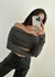 Top Off Shoulder Agua - Moda Glam