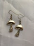 Aretes honguitos plateados