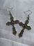 Aretes de cruz grunge