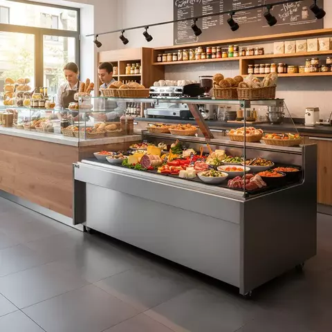 Batea exhibidora Europa 3000 mm ACERO INOX / PRM-BEP3000F - comprar online