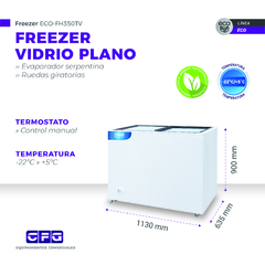 Freezer Vidrio Plano 350 Lts / ECO-FH350TV en internet