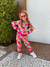 Conjunto infantil moletom capuz faby pink na internet