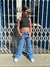 Calça jeans juvenil menina Wide cargo - loja online