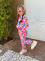 Conjunto infantil moletom capuz faby rosa - loja online