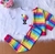 Conjunto infantil 3 peças arco-íris menina