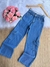 Calça jeans juvenil menina Wide cargo