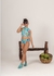 Biquini infantil menina juvenil verão com zíper Azul - Yasmin Etc & Tal