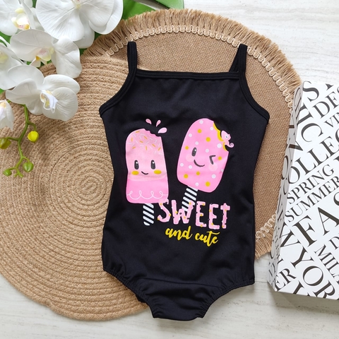 Body Maiô infantil preto