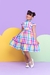 Vestido infantil xadrez menina Jussara - comprar online