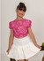 Conjunto infantil de cropped e saia balonê Kelly - Yasmin Etc & Tal