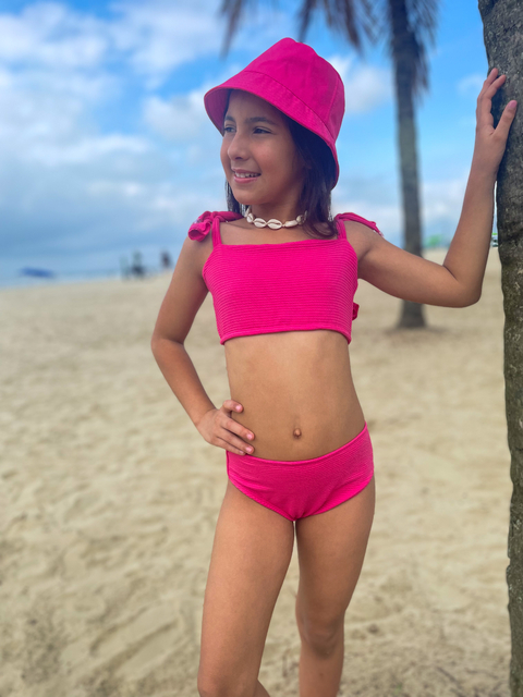 Biquini infantil menina pink