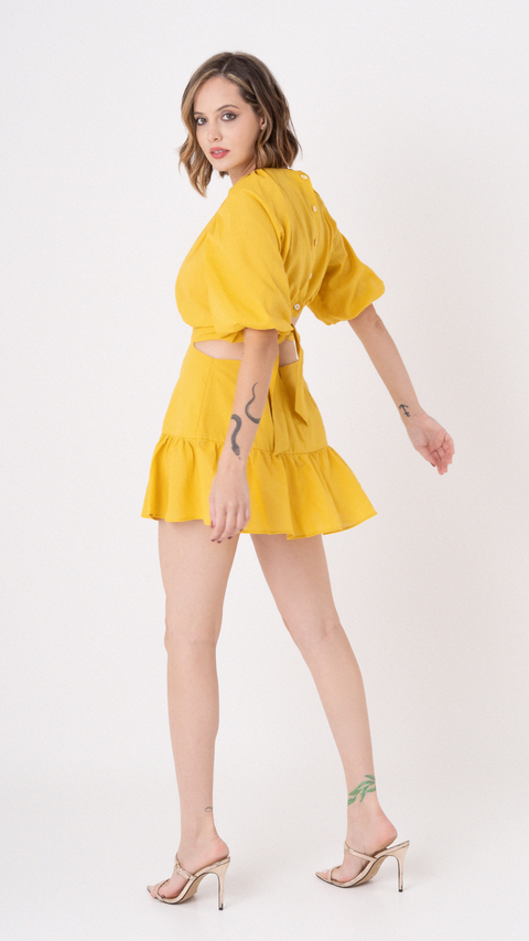 Vestido Giovana - Amarelo