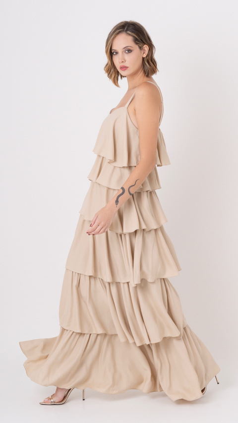 Vestido Bárbara - Bege