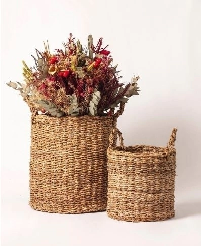 Cesto Redondo em Fibra Natural