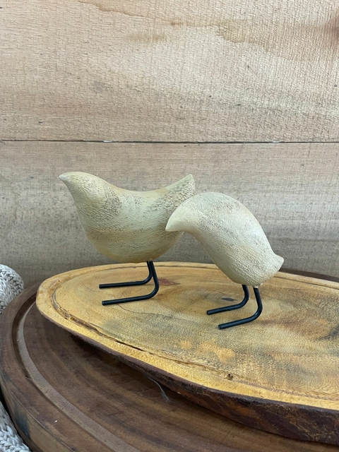 Escultura em Metal e Poliresina Pássaro