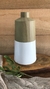 Vaso de Cerâmica Branco e Efeito Madeira - loja online