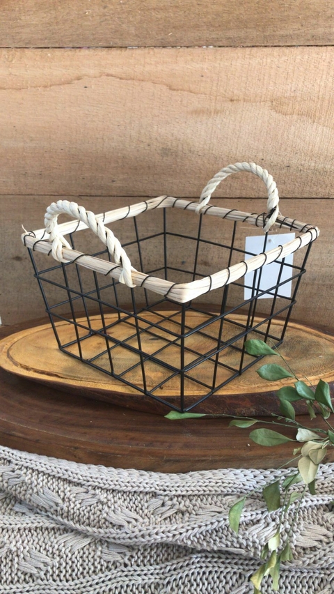 Cesto Metal com Fibra