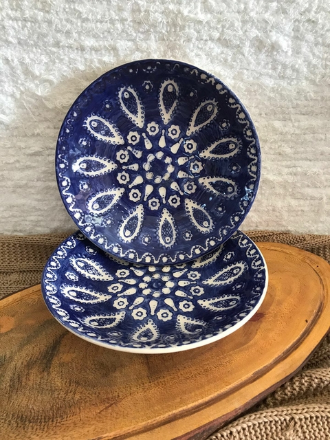 Pratos Sobremesa Blue