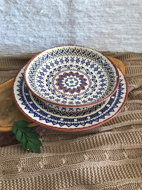Pratos Fundo Asteca Mandala