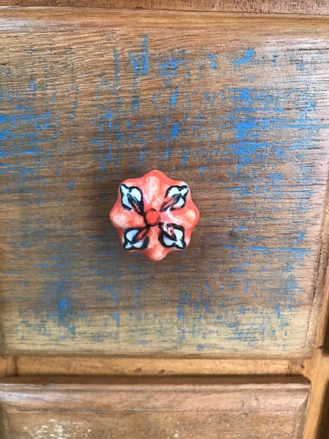 Puxador Flor Laranja