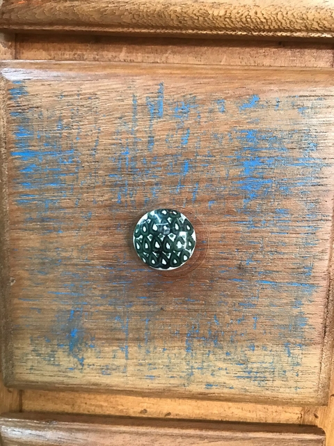 Puxador Verde Decorado