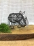 Escultura de Rinoceronte em Metal