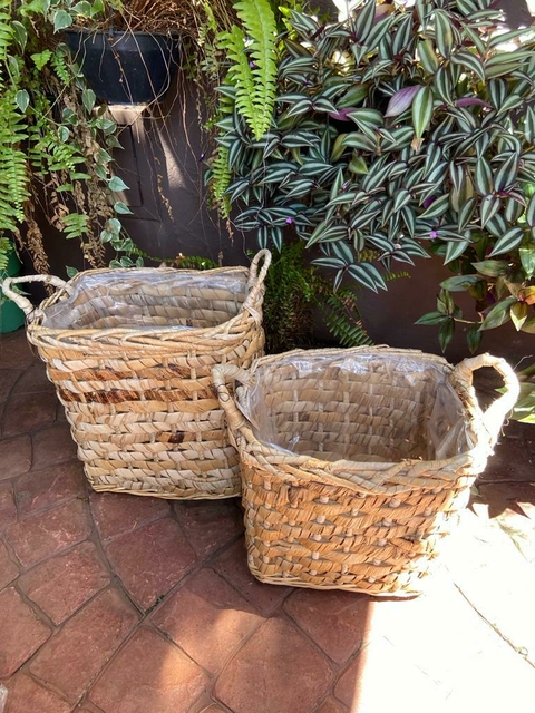 Cesto Retangular em Fibra Natural