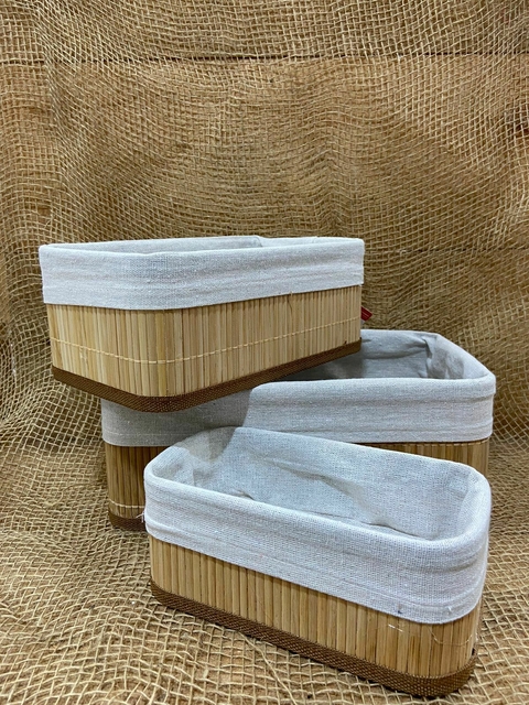 Cesta Retangular Break Bambu