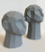 Escultura face cinza - 23X10 - Arello Decor