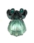 Murano verde c/ fragmentos dourados - 17X14