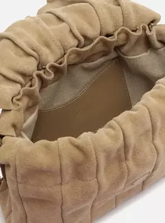 Bolsa Cinza Média Alça Dourada Arezzo - loja online