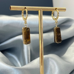 BRINCO TOQUINHO ARGOLINHA (OURO)- OLHO DE TIGRE - comprar online