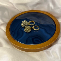 BRINCO PEDRA BRUTA ARGOLA (OURO)- PIRITA - comprar online