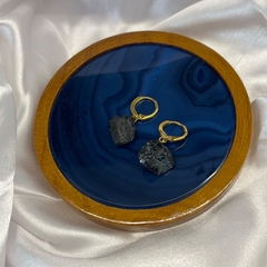 BRINCO PEDRA BRUTA ARGOLA (OURO)- TURMALINA - comprar online