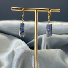 BRINCO TOQUINHO ARGOLINHA (OURO)- QUARTZO AZUL - comprar online