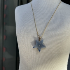 PINGENTE ESTRELA C/ STRASS- QUARTZO AZUL - comprar online