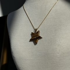 PINGENTE ESTRELA C/ STRASS- OLHO DE TIGRE - comprar online