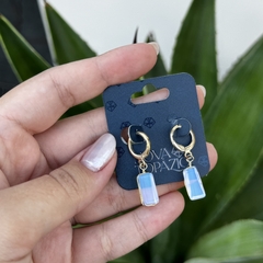 BRINCO TOQUINHO ARGOLINHA (OURO)- PEDRA DA LUA - comprar online