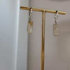 BRINCO TOQUINHO ARGOLINHA (PRATA)- CITRINO
