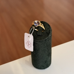 ANEL CORAÇÃO ZIRCÔNIA AMETISTA - comprar online