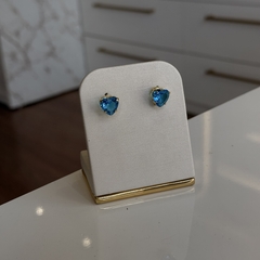 Imagem do BRINCO CORAÇÃO CRAVADO COM ZIRCONIA